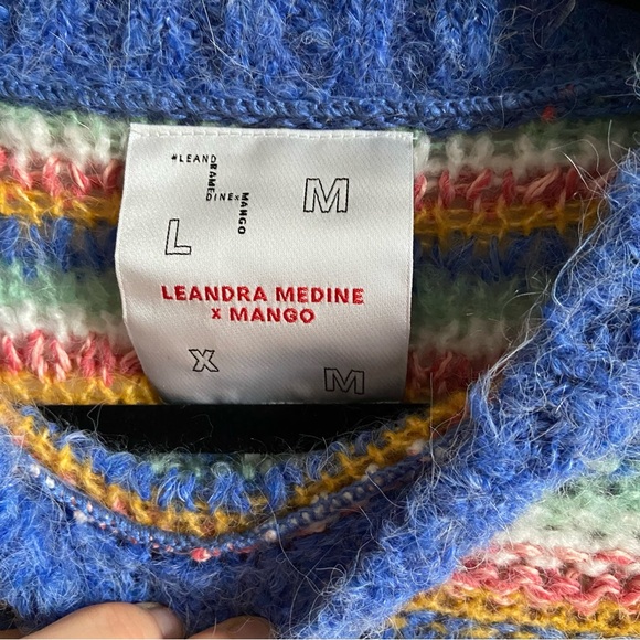 Leandra Medine x Mango wool blend colourful striped sweater - Picture 7 of 11